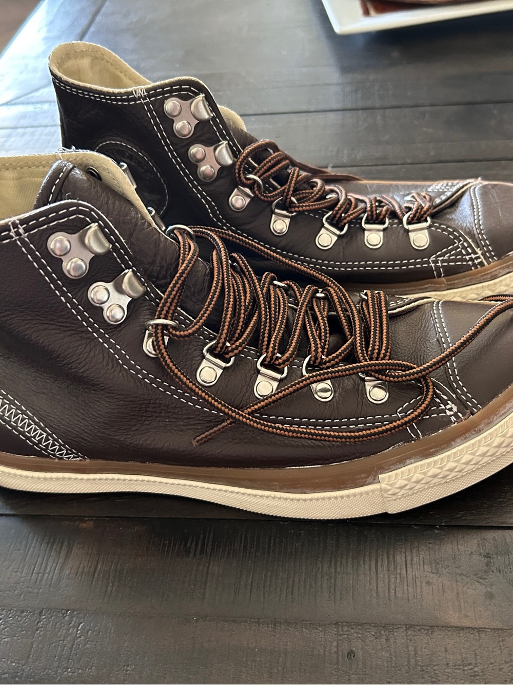 Converse Men's Dark Brown High-Top Sneakers